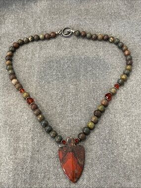 Brecciated Jasper Arrowhead Necklace